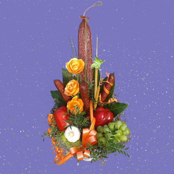 Klobásová kytice Fido| Originální salámový dárek