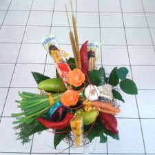 Vegetariánská kytice pro muže – sýry a zelenina | Originální dárek